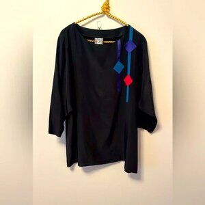 Vintage Lore Maria Wiener 1970 100% silk vintage designer blouse